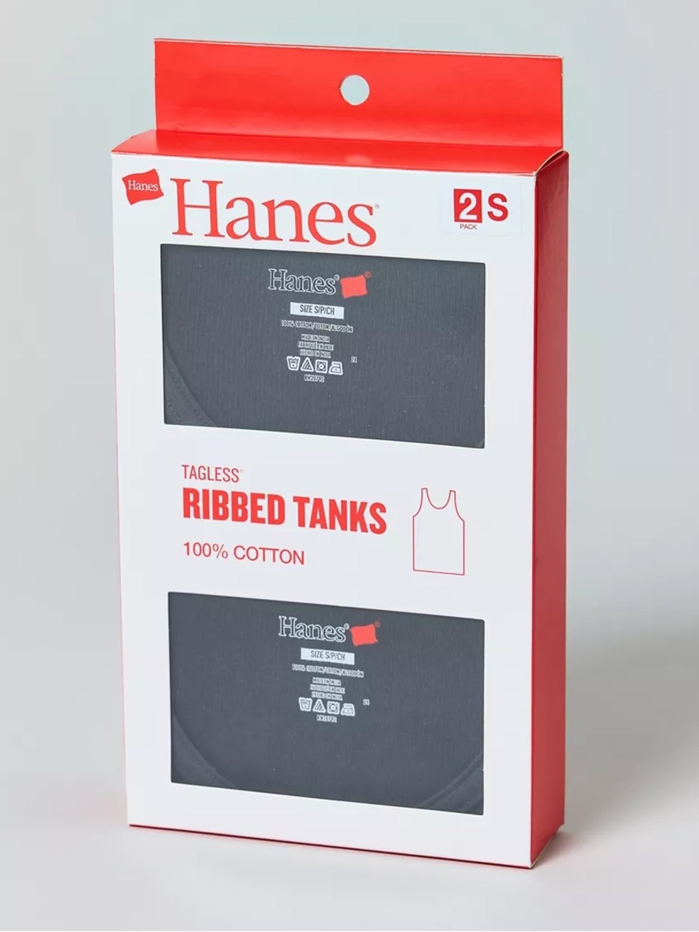 NEW Hanes 2-Pack Ribbed Tanks - Picture 5 of 7